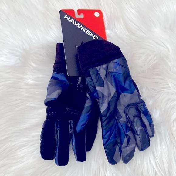 NWT Hawk& co blue camo winter gloves - Picture 1 of 4